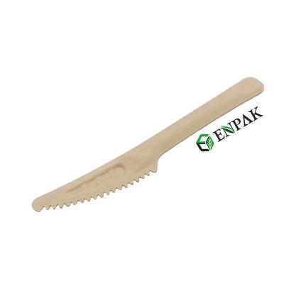 China Restaurant Disposable Sugarcane Pulp Knife and Fork for Salad for sale