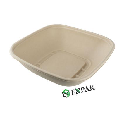 China Biodegradable Disposable Bamboo Sugarcane Paper Food Container Boxes Takeaway Packaging for sale