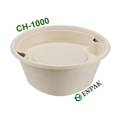 China Disposable Microwavable Biodegradable Paper Rolls Disposable Bagasse Salad Bowl for Hot and Cold Food for sale