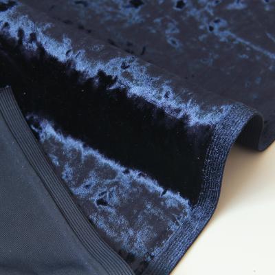 China Diamond velvet China Manufacture 4 Way Stretch Elastic Sleek Smooth Diamond Velvet Fabric For Dress Garments Upholstery for sale