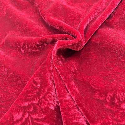 China Poly spun velour Fashionable Characteristic 3D Embossed 95%Polyester 5%Spandex Knitted Poly Spun Velour for sale