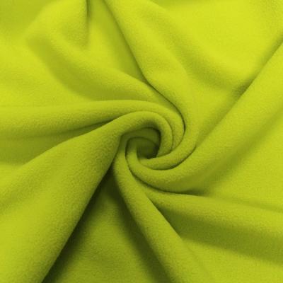 China High Quality  100% Polyester Two Faced Brushed Cycled Eco-Friendly Vivid Green  Polar Fleece Fabric 873B905G for sale