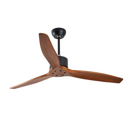 China Hot Sale Air Ventilation+Decoration 52 Inch Ceiling Fan Quiet Motor Style Simple Modern Solid Wood Ceiling Fan High Quality Ceiling Fan for sale