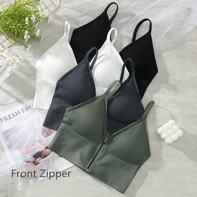 China High Quality Seamless Soft Lady's Breathable Sleep Bra Tops Full Coverage Gym Yoga Bra Neck Fitness Sports Beauty High Back Bra Top For Women for sale