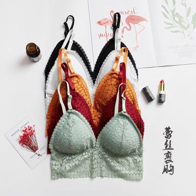 China Sexy Lingerie Lace Straps Plus Size Deep V Breathable Soft Comfortable Cheap Breathable Straps And Padded Bras For Women for sale