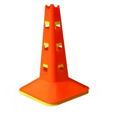 China Soccer Training Cones 38cm Size Basketball Training Cones Agility Marker Training Marker Cones With Holes for sale