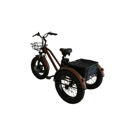 China 500w Steel Electric Cargo Bike Electric Cargo Bike Foldable Electric Tricycle For Cargo Delivery for sale