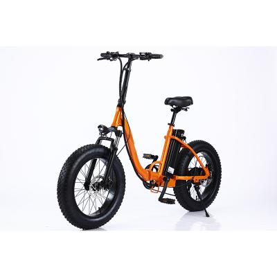 China New 48v 500w rear drive double hub motor steel 20 inch suspension front folding mountain bike electric bicycle fat for sale