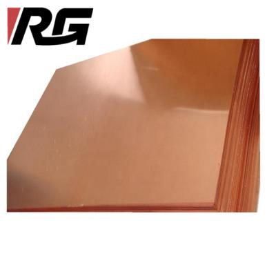 China Decoration Industry Oxygen Free Copper Sheets Copper Plates Sheets Plate Red Copper Price for sale