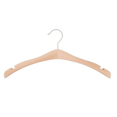 China Minimalist anti-slip shoulder straps and light texture wooden hangers for sale