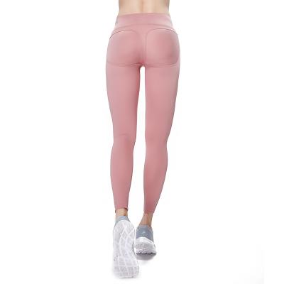 China Breathable Breathable Buttock Lifting High Stretch Pants Professional Fitness Woman Pure Color Yoga Pants for sale