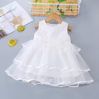 China Anti-wrinkle kids bridesmaid dresses factory supply baby white skirt for sale casual dress for girl for sale