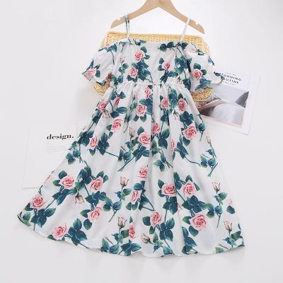 China Fanmifashion Breathable Girl Factory Print Floral Bridesmaids Dresses Casual Dress For Girl for sale