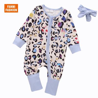 China Cozy Baby Clothes Kids Pajamas Multicolor Flower Print Baby Clothes Girls Autumn And Winter Jumpsuit Pajamas for sale