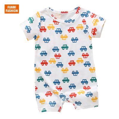 China Comfotable Toddler Clothes 2 Piece Button Toy Car Instant Printing Baby Romper Pajamas Set Kids for sale