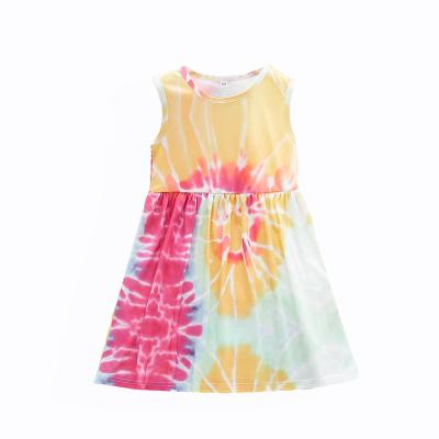 China Breathable Girls Dress Girls Floral Print Dress One Line Casual Dress For Girl Kids Pajamas Flower Print Set for sale