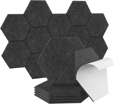 China Modern minimalism Olanglab 3d Wall Panels Peel And Stick Noise Cancelling Hexagon Wall Panels Soundabsorbing Soundproof PET Acoustic Felt Panels for sale