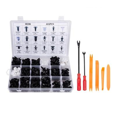 China Durable 415 pcs +6pcs tool universal automotive Fender Rivets fasteners and clips kit for Variety brand car truck for sale