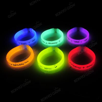 China 8 Inch Eco-Friendly Tricolor Glow Decoration Party Festival Materials Light Stick Bracelet for sale