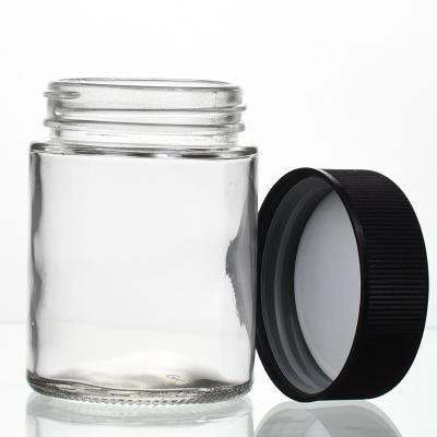 China Child Proof Recyclable Custom Clear Smell Proof Packaging Herb Glass Jar Container for sale