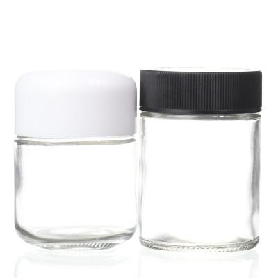 China Best Seller Recyclable Wide Mouth Stash Container Herb Flower Child Resistant Glass Pot for sale