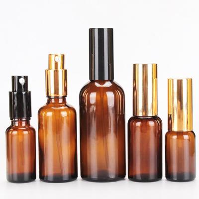 China 10ml cosmetic press the eyedropper empty bottle amber essential oil glass bottle for sale