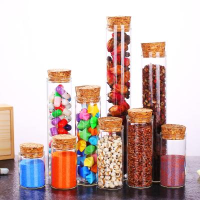 China Small cosmetic glass bottles with corks for perfume essential oils cosmetic jars for sale