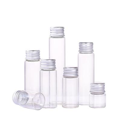 China Medicine 20ml High Borosilicate Clear Apothecary Jar With Aluminum Screw Cap Backing For Custom for sale