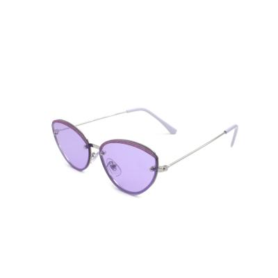 China 2021 High Quality Kids Purple Lenses Classic Kids Style Cateye Shaped Small Frames Cheap Discount Wholesale Fashion Baby Glasses for sale