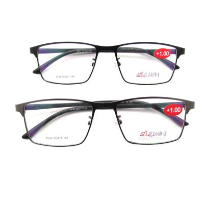 China Half Frame Fashion Men Metal Trendy Hot Selling Reading Glasses for sale