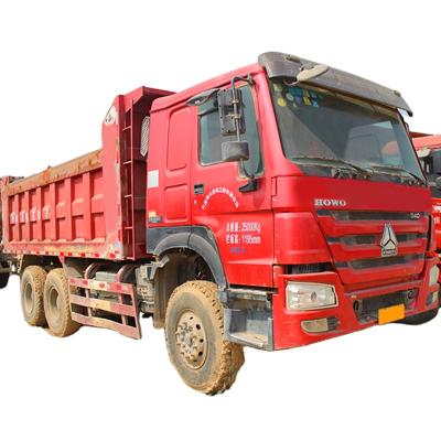 中国 10 Tyres Used Tipper Truck 340hp Howo Diesel 6x4 Dump Urban construction muck transportation 販売のため