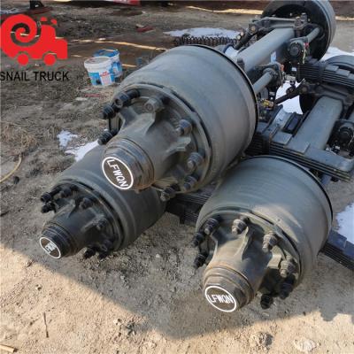 China Good quality used truck trailer axles and best price double rear axle with drive shaft en venta