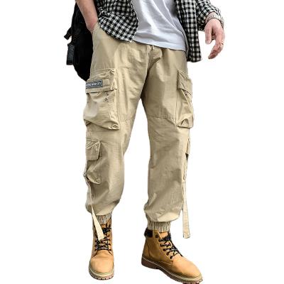 China new Anti-wrinkle harem pants men's loose casual american style foot beam wind functional cargo pants for sale