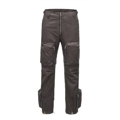 China Anti-wrinkle fashion street style zipper loose multi-pocket cargo pants factory functional customization for sale