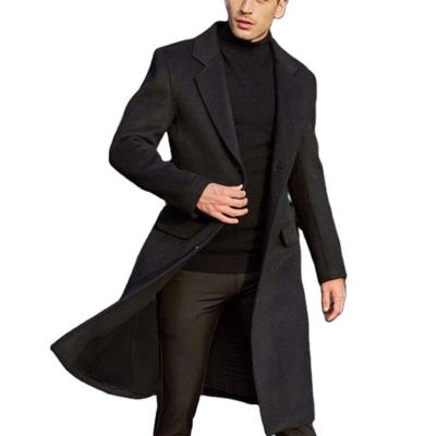 China Anti-wrinkle latest design high quality long coats men's factory custom ditch coat autumn and winter style for sale