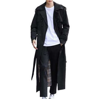 China New spring and autumn large size men's long business casual wear anorak double breasted anorak coat Anti-wrinkle coat youth for sale