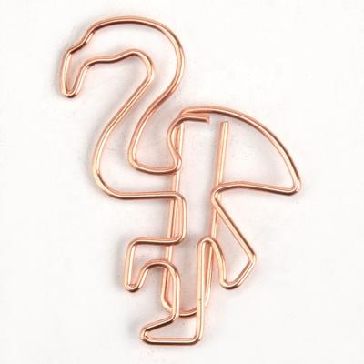 China Cute Fashion Flamingo Paper Clips Shape Animal Marker Clips Page Marker for School Supplies for sale