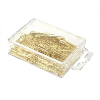 China Fashion 28mm Custom Logo Office Supplies Wire Clip Gold Paper Clip Paper Clips Metal for sale