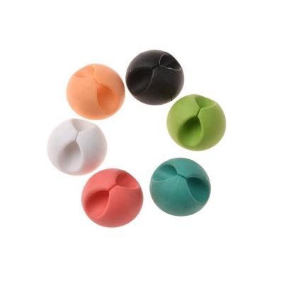 China High Quality Office Eco-friendly Cable Clips Cable Clips Multifunctional USB Silicone Silicone Fastener Clip Holder for sale