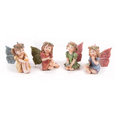 China Europe Polyresin/Fairies Mini Fairy Garden Resin Fairy with gem, 1.25 x 2 inches, style varies for sale