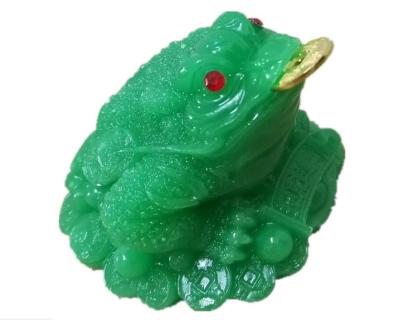 China Europe Feng Shui Money Frog Lucky Money Toad Decorations Ideal for Attracting Wealth, Green for sale