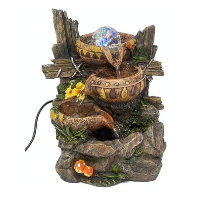 China Indoor Desktop Fountain China Table Water Waterfall Waterfall Bowls On Rocks for sale