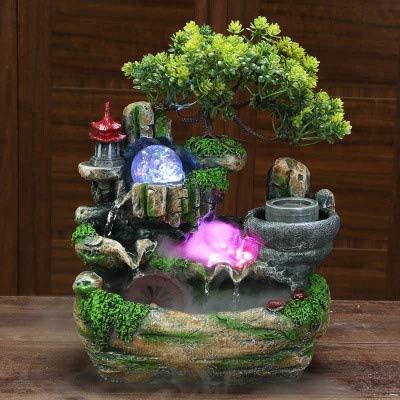 China China Rock Garden Water Fountain Decoration Wholesale Indoor Living Room Office Desktop Decoration 25X16X33Cm for sale