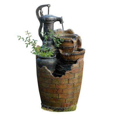 China Europe Resin Fountain Decor Water Fountain Water Pump Waterfall Water Fountain for sale