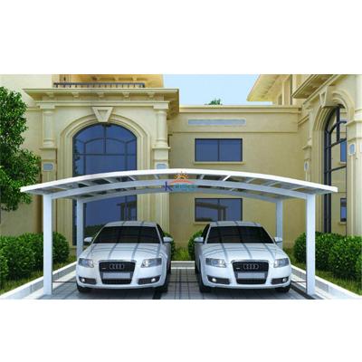 China Cheap Diy Sun UV Resistant Waterproof PC Shade Single Roof Alu Two Polycarbonate Garages Canopies Car Park Aluminum Double For Cars for sale