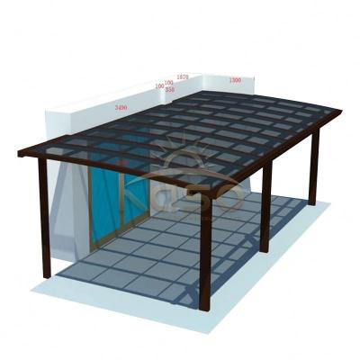 China Farm Canopy Sun Rain Covering Sun Shade Outdoor PC Sunshade Support Sheet Solar Panel Roof Window R-Type Tent Stand for sale