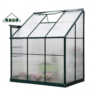 China Easily Assembled Outdoor Supplies Types Vegetable Cheap Wide Lean To Plastic Polycarbonate Garden Supplies Greenhouse for sale