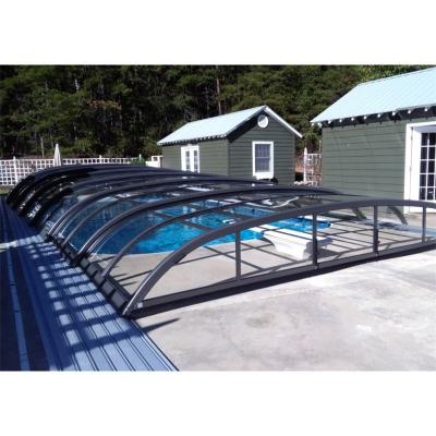 China Curved High Grade Manual Or Automatic Folding Pool Covers Fence for sale