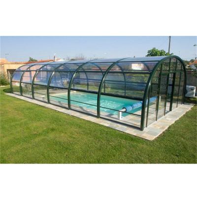 China Idea Pool Fence Covered Curved Enclosed Patio Cover for sale