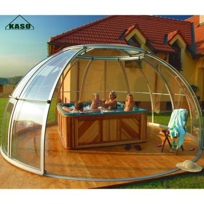 China Curved Pool Cover Swimming Hot Tub Enclosure for sale